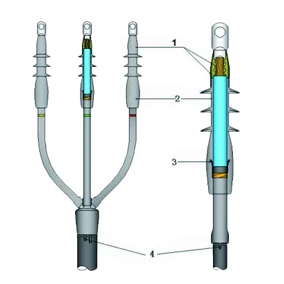 Концевая муфта типа12kVWLNY-1/1 70mm2 с проушиной, закреплен. срезанным болтом, 1 фаза