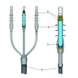 Концевая муфта типа12kVWLNY-1/1 95mm2 с проушиной, закреплен. срезанным болтом, 1 фаза