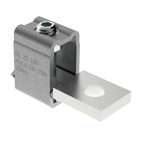 Коннектор Morek OL150 для присоеднинения Al и Cu проводников 1x25_150mm² к плоским шинам, Al/Cu 275/230A, 690V