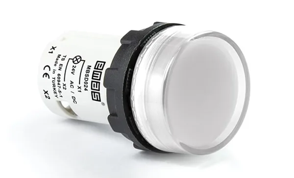 Арматура светосигнальная MB, белая, 24VAC/DC, 22mm, IP54