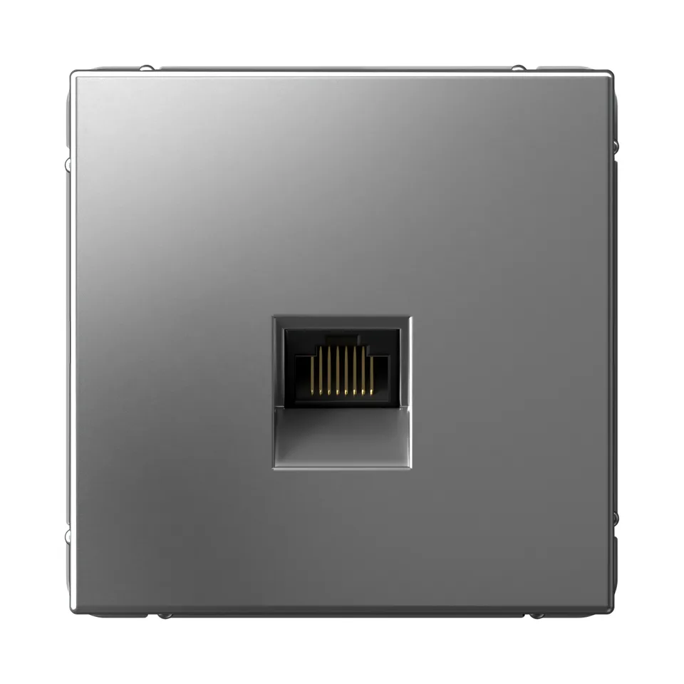 Розетка компьютерная Systeme Electric ArtGallery, RJ45, кат. 5е, механизм, сталь
