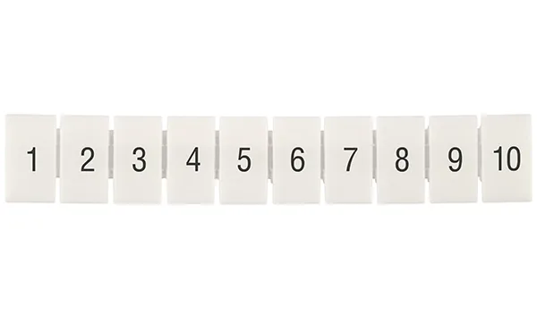 Маркировка клеммных модулей CA509/K5/H/1-10 для клемм 5mm, гориз. "1..10" (упак. 100шт.)