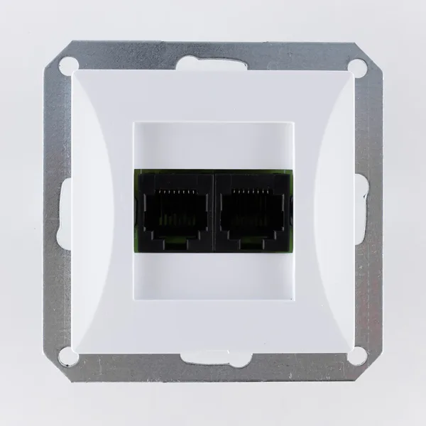 OPAL - Розетка 2xRJ-45 кат.5e, белый