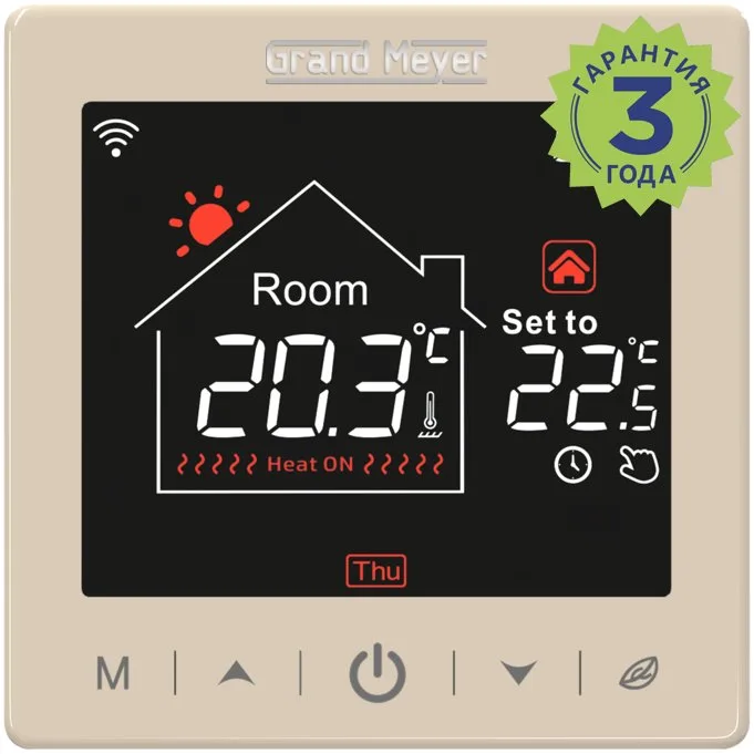 Терморегулятор Grand Meyer SN-15 с Wi-Fi, сенсорный