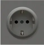 Накладка для розетки Schuko с заземлением со шторками 16A 250 В~, матовый шоколад, серия R98