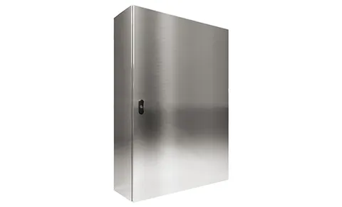 Щит ECOR моноблочный 1200x800x300мм (ВxШxГ) из нерж. стали навесной с монт. панелью однодверный, ригельный замок, дно глухое, IP66