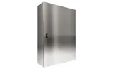 Щит ECOR моноблочный 1200x800x300мм (ВxШxГ) из нерж. стали навесной с монт. панелью однодверный, ригельный замок, дно глухое, IP66