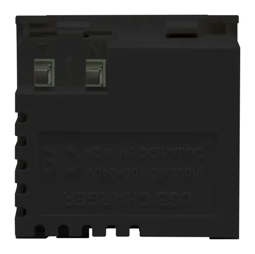 USB зарядное устройство, 4.2A , Type A + C, 2 мод., черн. матовая (45х45мм)