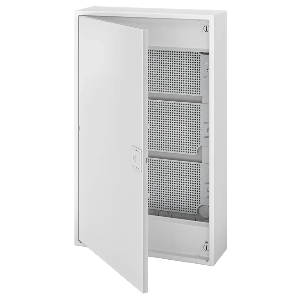 N36-ALFA W IT, Щит навесной мультимедийный, 3 ряда, белая дверца, IP40