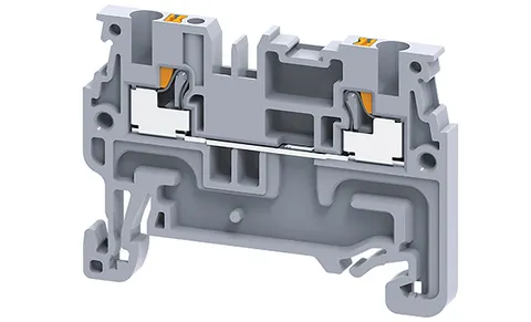 Клемма проходная CP1.5 /3,5x45,3mm, push-in, 2 присоед., 1,5(max 2,5)mm2, 15A, 800V, серая