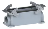 Корпус разъема, размер H24B, приборный, с фиксатором, ввод 2xM25, металл, IP65, RAL 7037