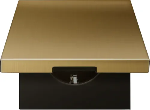 Накладка для розетки Schuko с заземлением, с крышкой, 16A 250 В~, матовое золото, серия R98 METAL