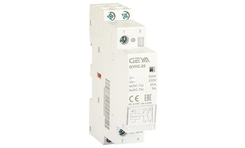 Контактор модульный GYHC-2P, 25A, 2NO, 24VDC, 1M