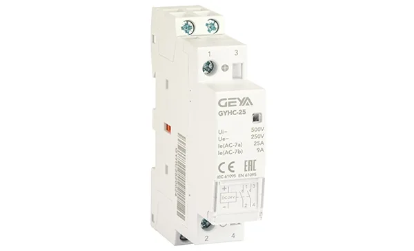 Контактор модульный GYHC-2P, 25A, 2NO, 24VDC, 1M