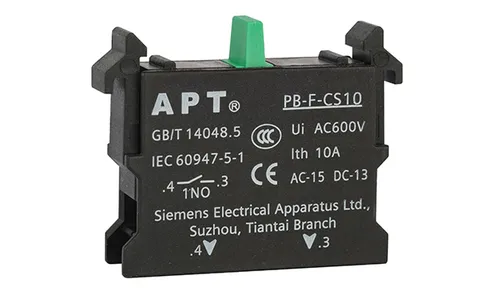 Блок-контакт 1NO, 6A 230VAC/24VDC, монтаж на адаптер, для PB1 и PB3 серий