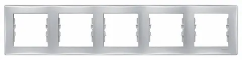 Рамка Schneider Electric Sedna, х5 горизонтальная, алюминий