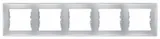 Рамка Schneider Electric Sedna, х5 горизонтальная, алюминий