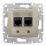 Розетка Schneider Electric Sedna, компьют. х2, титан