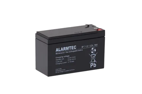 Батарея аккумуляторная Alarmtec BP7-12, T1, 12V/7Ah, 94(99)x151x65 HxLxW, 2.05kg, 5 лет
