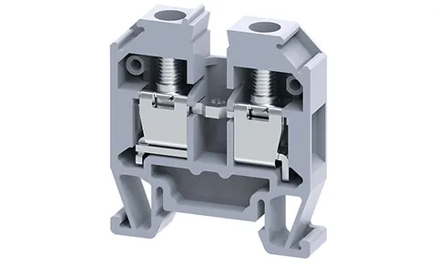 Мини-клемма проходная CMT4 /6x27mm, DIN15, винтовая, 2 присоед., 4(max 6)mm2, 32A, 500V, серая