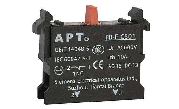 Блок-контакт 1NC, 6A 230VAC/24VDC, монтаж на адаптер, для PB1 и PB3 серий