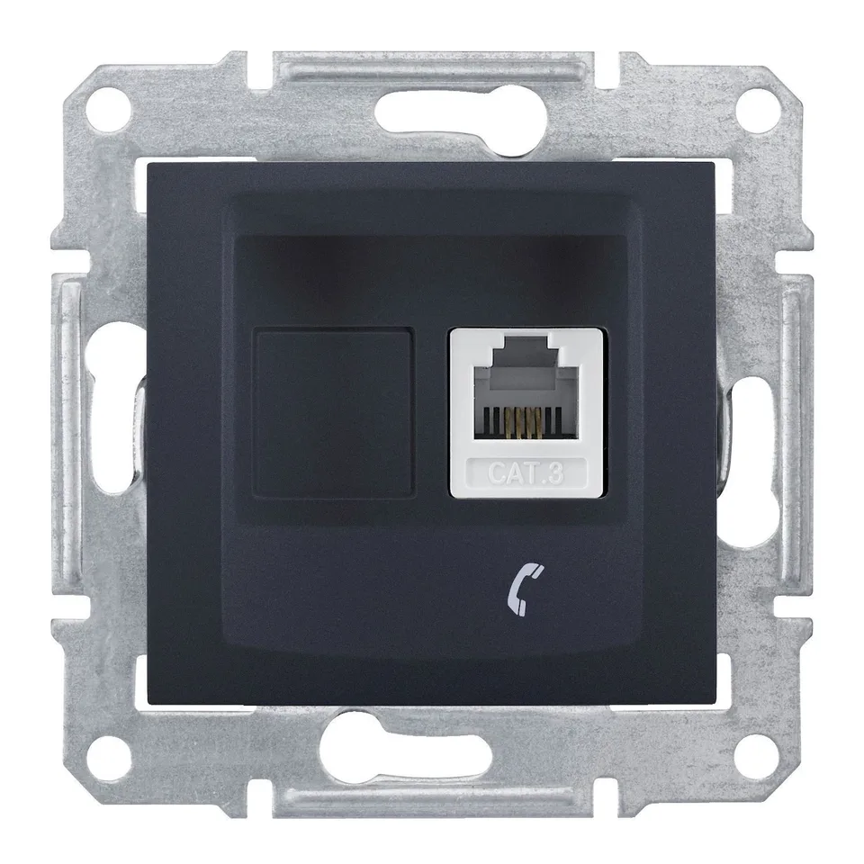 Розетка Schneider Electric Sedna, телеф., графит