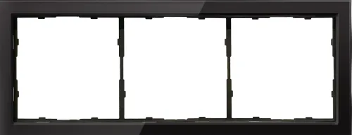 Рамка 3-я черное стекло, серия R98 Glass