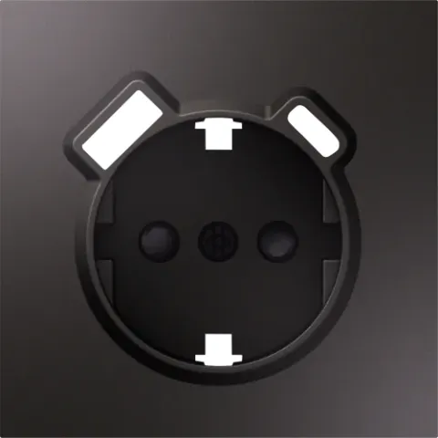 Накладка для розетки Schuko с зарядным устройством USB A+C, со шторками 16A 250В, мокко, серия S08