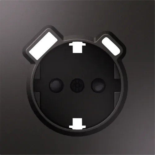 Накладка для розетки Schuko с зарядным устройством USB A+C, со шторками 16A 250В, мокко, серия S08
