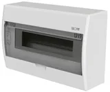 Щит навесной 1x12M, N/PE 2x 6x16+3x10mm2, дымчатая пласт. дверь, белый RAL9003, 198x298x96mm, IP40