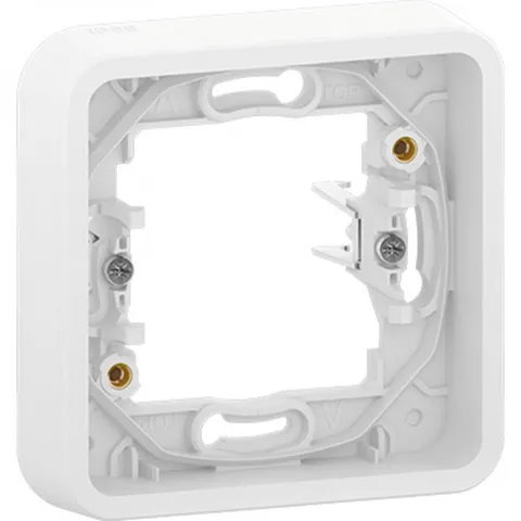 Рамка Schneider Electric Mureva, S, 1-постовая, с винтами, белый, IP55