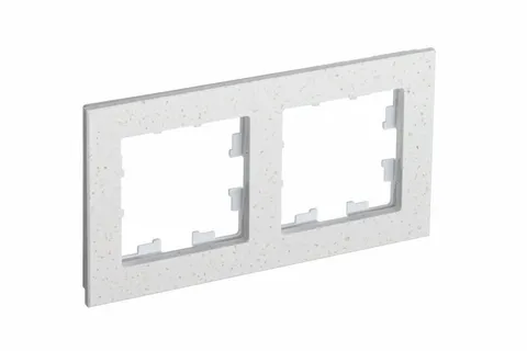 Рамка Systeme Electric AtlasDesign, 2-постовая, мрамор крем роял