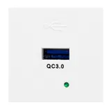 Noen - Розетка USB Type A,быстрая зарядка, 2М, 3A/5V, 2A/9V, 1,5A/12V, в комплекте с рамкой, белая