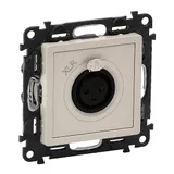 Valena Life - Аудиорозетка с 3-контактным гнездом XLR, слоновая кость (инд. упаковка)