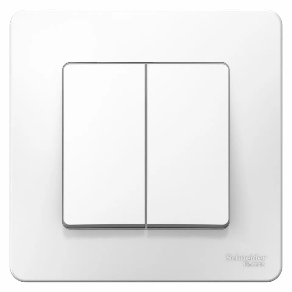 Выключатель Systeme Electric Blanca, скрытой установки 2-клавишный переключатель (cх.6+6), 10А, 250B, белый