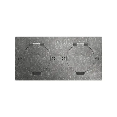 Лючок Surface 4 мод. (2 мод. 45х45 мм.), круглая крышка, оцинкованная сталь, IP44