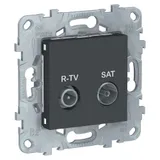Розетка ТВ Schneider Electric Unica, NEW R-TV/SAT, оконечная, антрацит