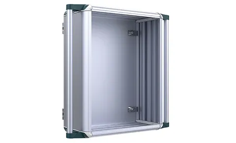Корпус панели оператора 500x600x180(90+90)мм (ШxВxГ), дверь сзади, без лицевой панели, анодированный алюминий, IP65