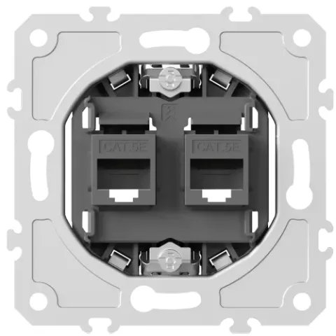 Механизм розетки RJ45 + RJ45 (двойная) cat.5/ClassE-8/8, серия DB