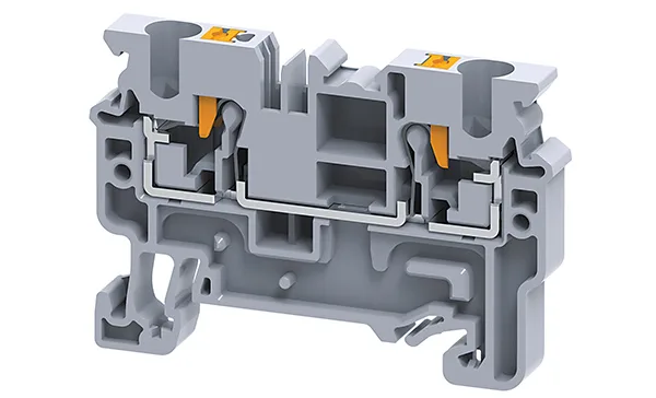 Клемма проходная CP4 /6x54,8mm, push-in, 2 присоед., 4(max 6)mm2, 32A, 1000V, серая
