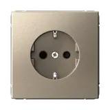 Клемма Systeme Electric ArtGallery, розетка с заземлением со шторками, 16А, механизм, быстрозажимные, шампань