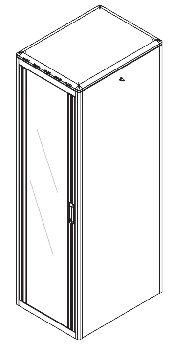 Щит телекоммуникационный 19", 42U, ВxШxГ 2053x600x800мм, DYNAmic 1000кг, напольный, перед. дверь стекло, задняя глухая металлич., черный