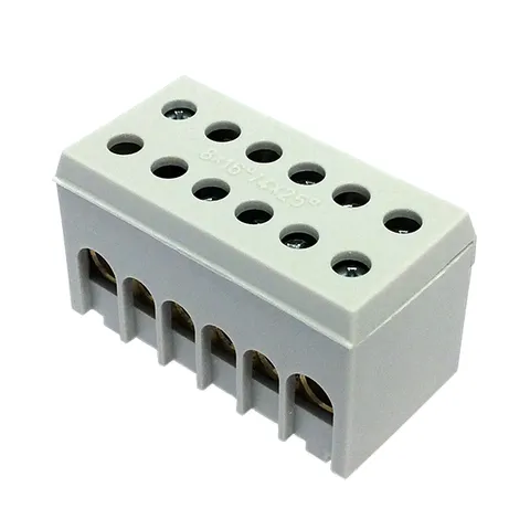 Клеммник Morek для фазы A6H-2 2P 2x2,5_16 + 4x4_25mm² Cu, 63A, 500V, серый, IP20