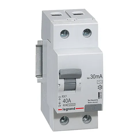 УЗО RX3, электромеханическое, 2P, 40A, 10kA, 30mA, тип AC, 2M