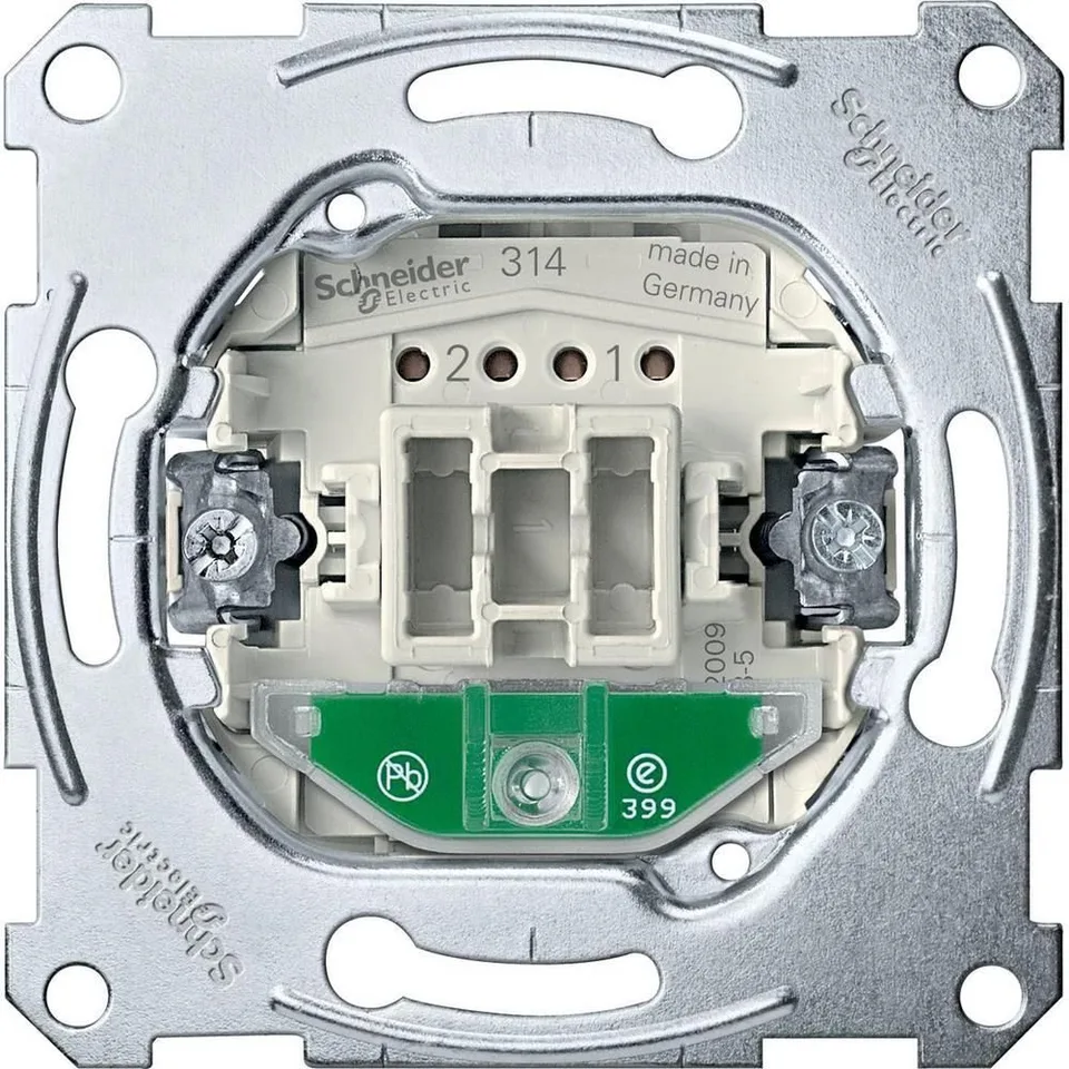 Выключатель Schneider Electric D-Life, мех-м перекл. одноклав. контр. С подсветкой схема 6
