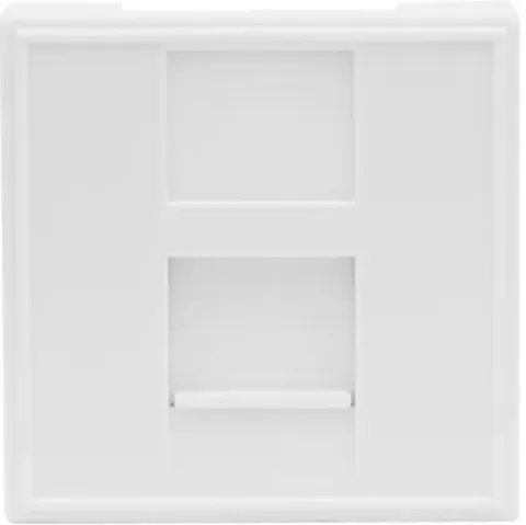 Розетка DEC RJ45 UTP кат.5e, 2мод., бел. (45х45мм), серия (тип) DEC