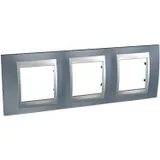 Рамка Schneider Electric Unica, Х3, грей/алюм