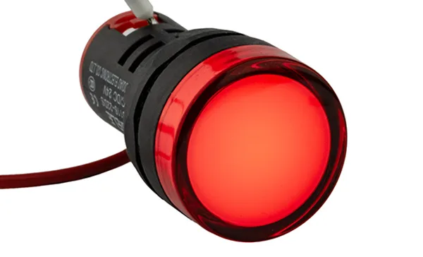 Индикатор светодиодный моноблочный AD116-22DS, красный, LED 12VAC/DC, IP65, 22mm