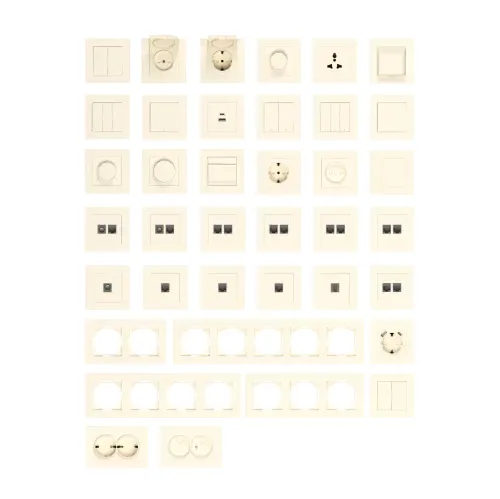 Накладка для розетки Schuko с зарядным устройством USB A+C, со шторками 16A 250В, матовый кремовый, серия A07