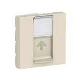Розетка компьютерная Schneider Electric Unica, MODULAR лиц. панель RJ45, одиночная, без коннектора, 2 модуля, бежевый